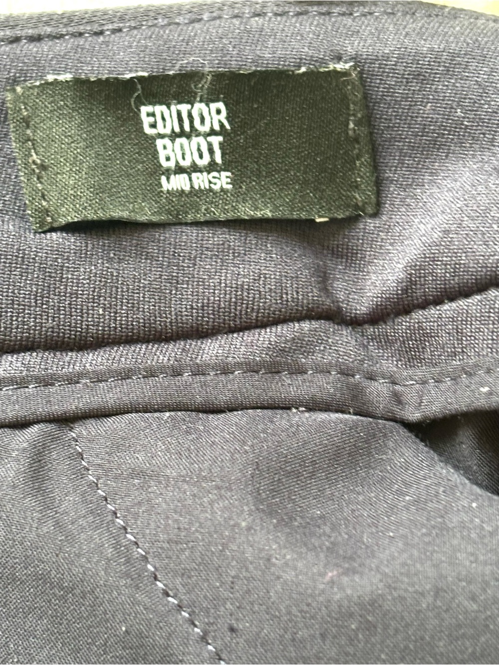 Express Editor Mid Rise Bootcut Dress Pants Navy Size 14 Short - Picture 5 of 5